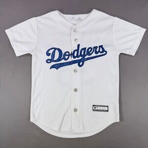 MLB Los Angeles Dodgers Youth Small 8 White Cody Bellinger 35 Jersey Fan Gear